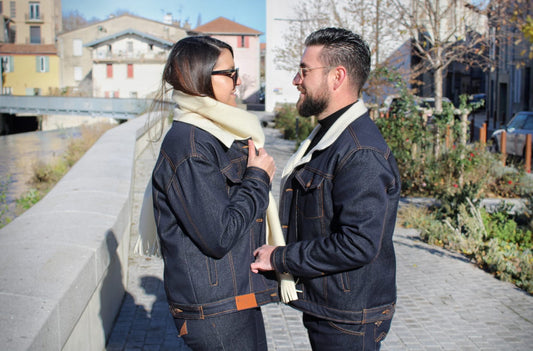 Veste en jean doublure 100% Laine des Pyrénées : la pièce incontournable de ce début de printemps ! !