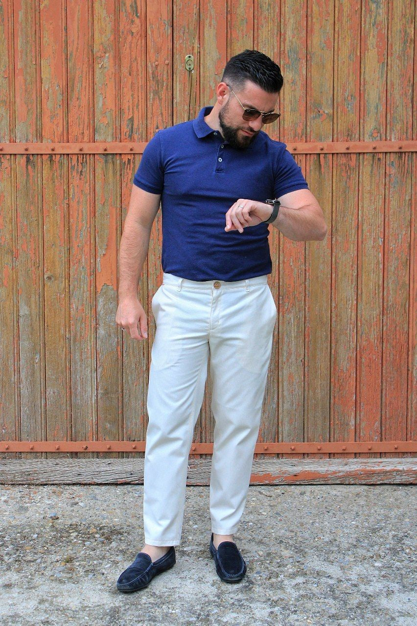 Chino homme écru