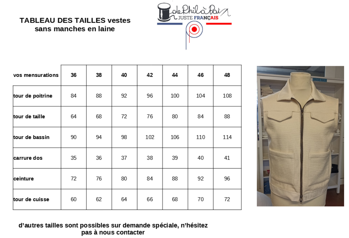 Veste sans manches écru