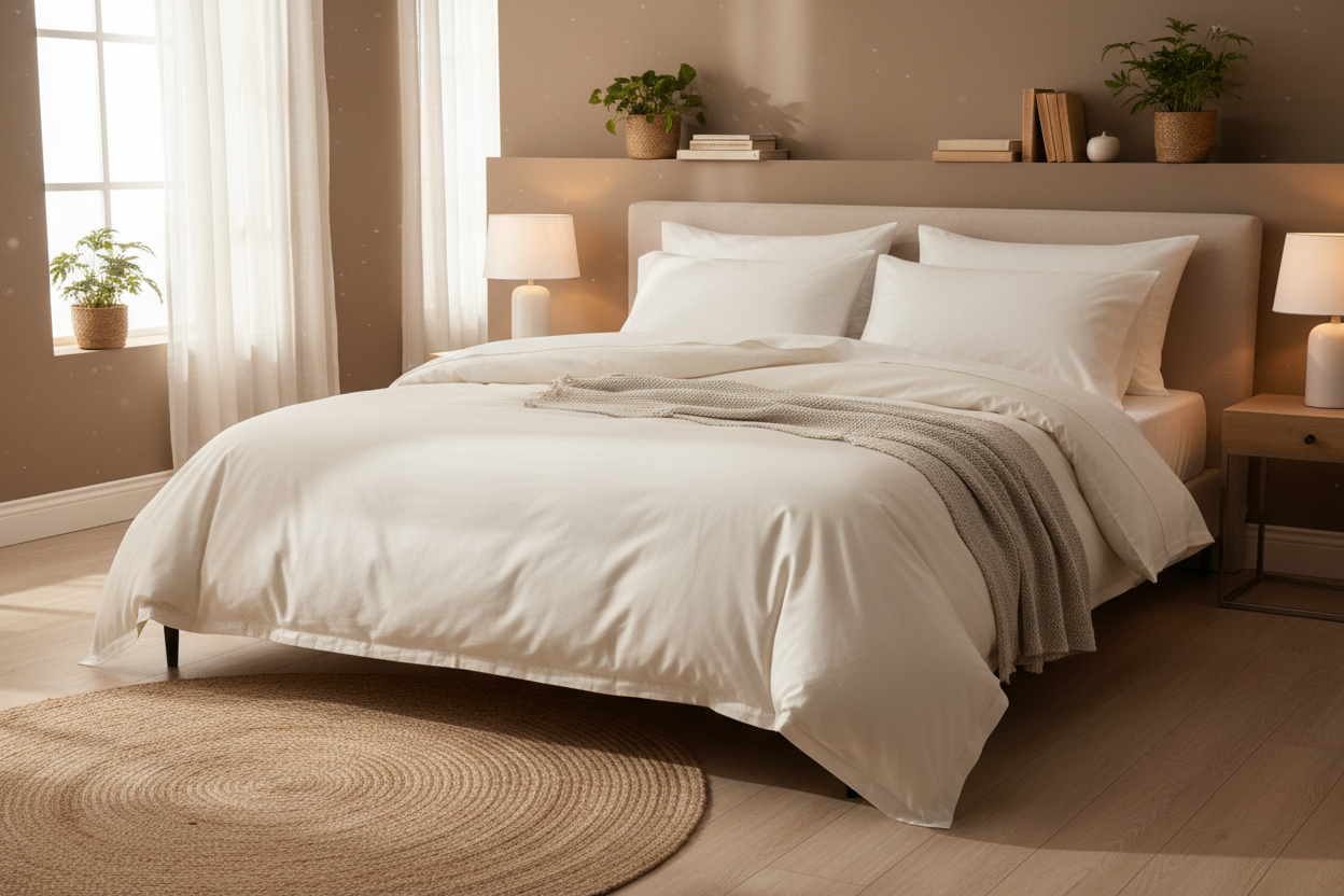 Couette blanche hivernale 500 gr/m² Pure laine des Pyrénées