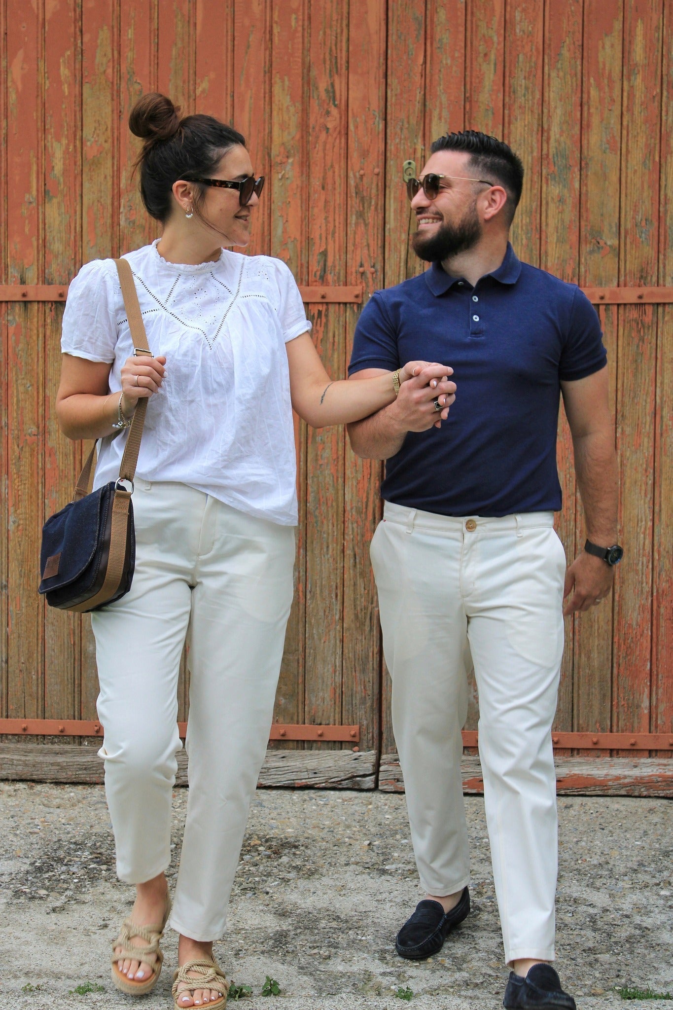 Chino femme écru sur mesure